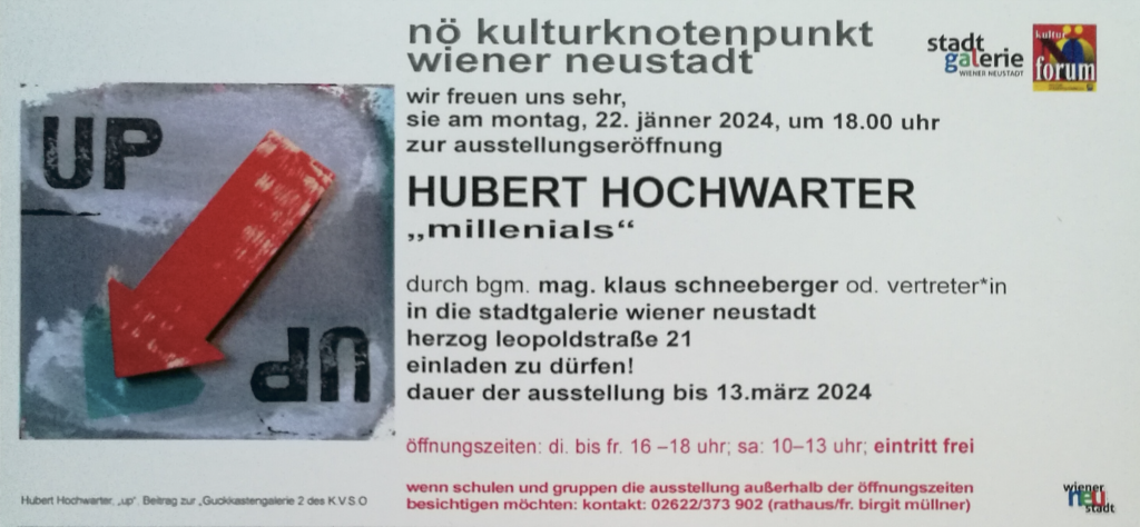 Einladung Ausstellung "MILLENIALS"